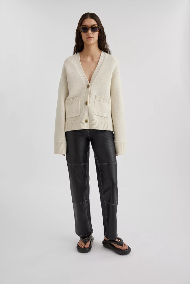 Axel Arigato Minne Avslappet Cardigan Ecru