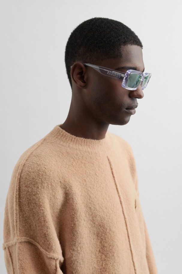 Arena Rektangulære Solbriller Gjennomsiktig Grønn Axel Arigato