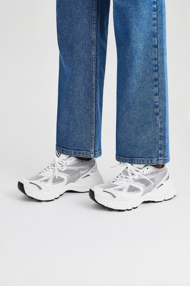 Axel Arigato Hvit Sølv Maratonløper