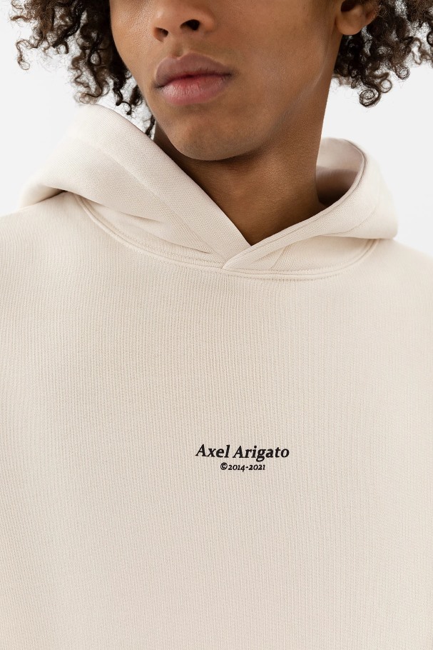 Axel Arigato Focus Logo Hettegenser Blek Beige