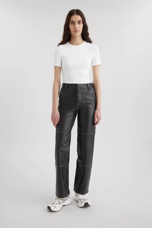 Axel Arigato Signatur Slim Rib T-skjorte Hvit