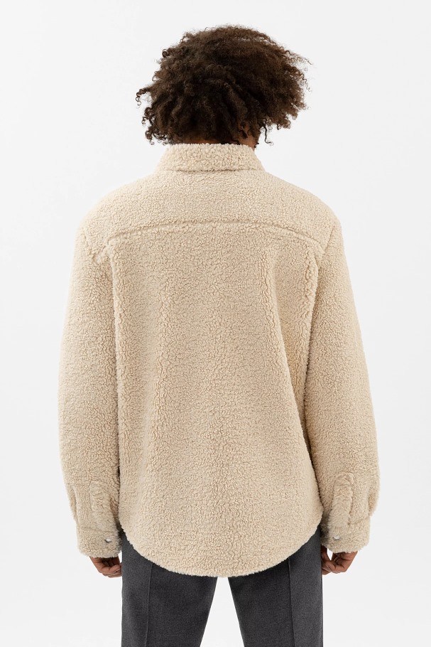 Axel Arigato Beige Teddyoverskjorte I Osp