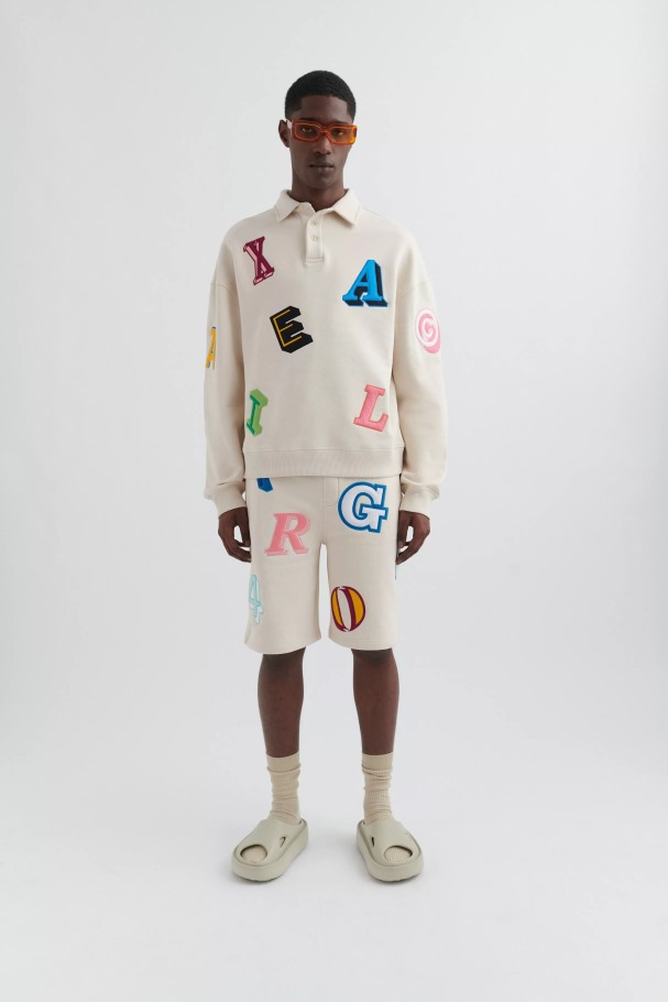 Axel Arigato Inferno Monogram Shorts Blek Beige