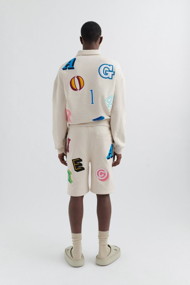 Axel Arigato Inferno Monogram Shorts Blek Beige