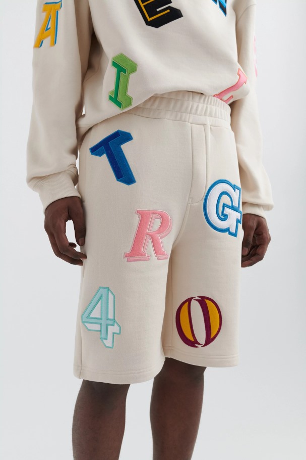 Axel Arigato Inferno Monogram Shorts Blek Beige