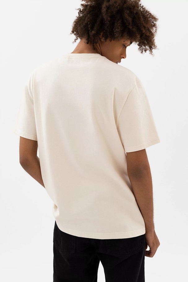 Axel Arigato Blek Beige Monogram T-skjorte