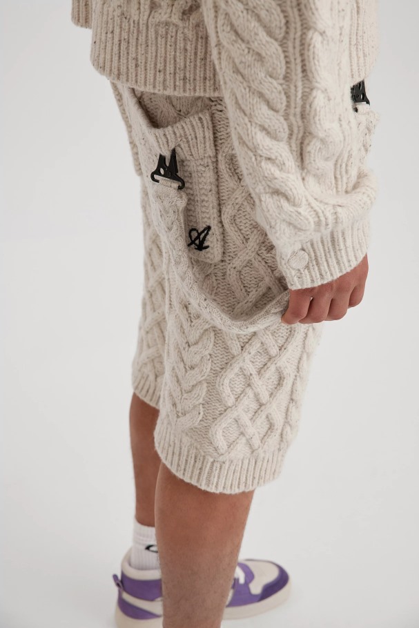 Axel Arigato Ecru Naps Shorts