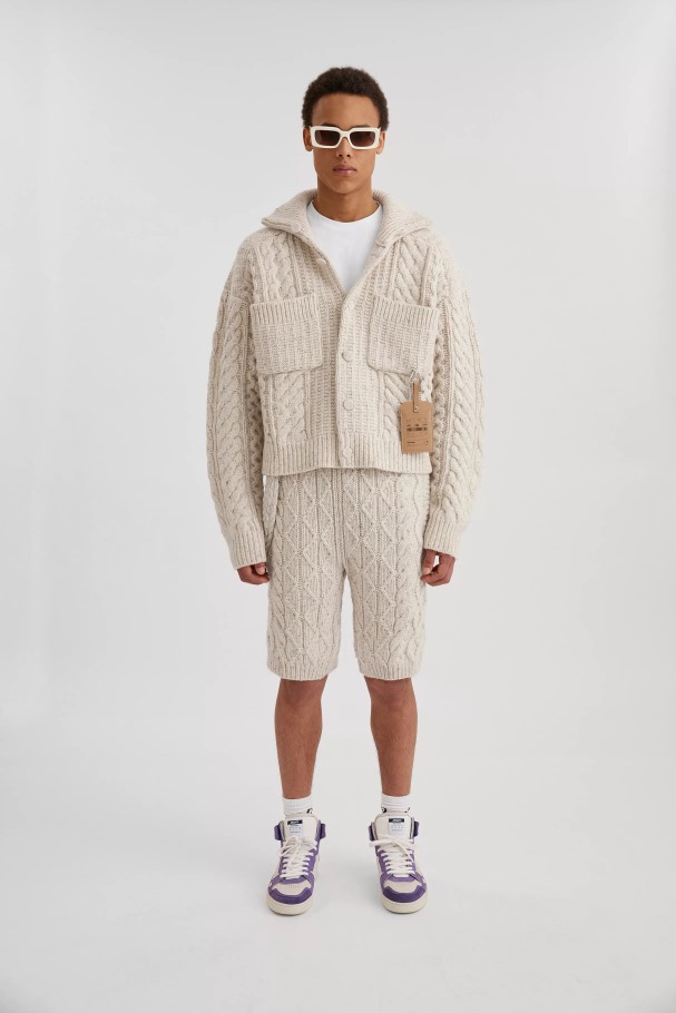 Axel Arigato Ecru Naps Shorts