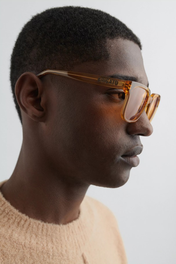 Jet Square Solbriller Axel Arigato Oransje Mørk Honning