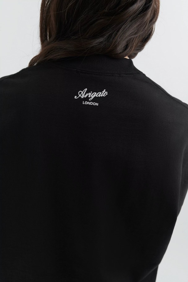 Axel Arigato Svart Formel Oversized T-skjorte