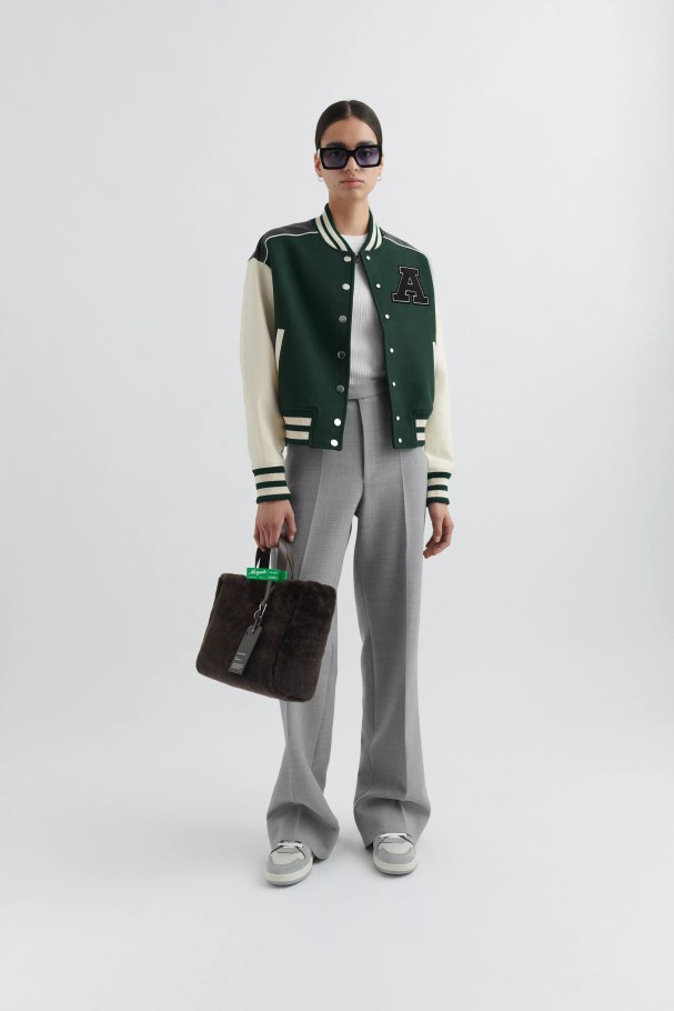 Axel Arigato Eføy Varsity Jakke Mørkegrønn Svart