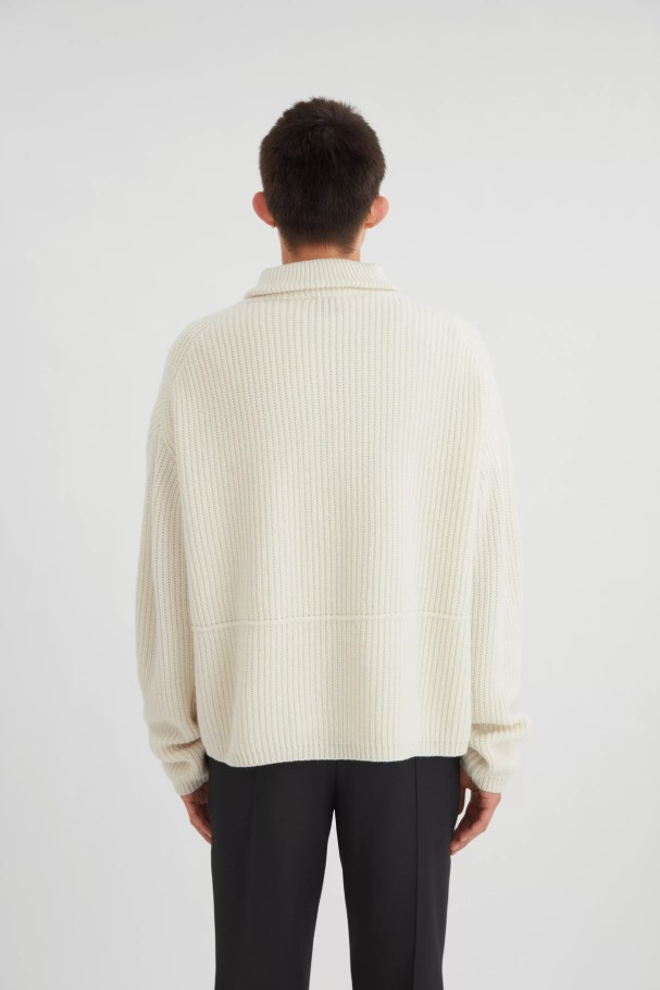 Team Halfzip Genser Axel Arigato Ecru