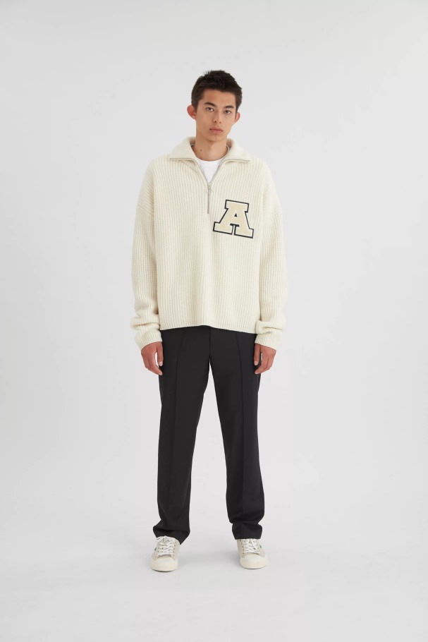 Team Halfzip Genser Axel Arigato Ecru
