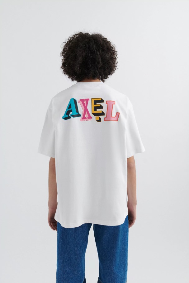 Axel Arigato Hvit Akronym Monogram T-skjorte