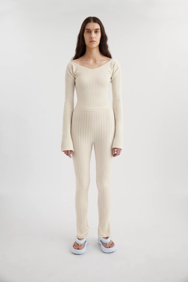 Signatur Flare Bukser Ecru Axel Arigato