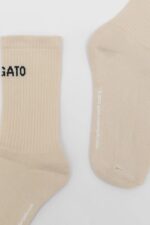 Axel Arigato Arigato Logo Tube Sokker Blek Beige - Bilde 2