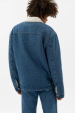 Axel Arigato Blå Steinvasket Crew Polstret Denimjakke - Bilde 2