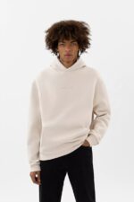 Axel Arigato Blek Beige Monogram Hettegenser