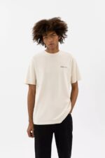 Axel Arigato Blek Beige Monogram T-skjorte