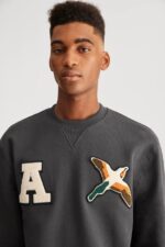 Axel Arigato Bleknet Svart Varsity Bee Bird Sweatshirt - Bilde 3