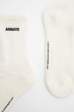 Axel Arigato Ecru Block Logosokk - Bilde 2