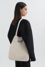 Axel Arigato Ecru Grid Strikket Shopper - Bilde 2