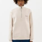 Axel Arigato Focus Sweatshirt Med Halv Glidelås Blek Beige