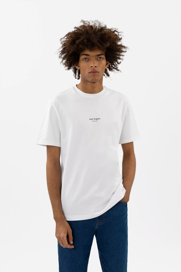axel_arigato_hvit_fokus_logo_t_skjorte.jpg Axel Arigato Hvit Fokus Logo T-skjorte - Bilde 1