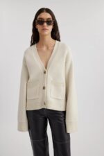 Axel Arigato Minne Avslappet Cardigan Ecru