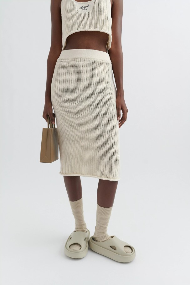 axel_arigato_rutenettskjort_off_white.jpg Axel Arigato Rutenettskjørt Off White - Bilde 1