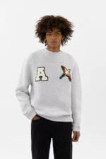 Axel Arigato Varsity Bee Bird Sweatshirt Lys Grå Melange