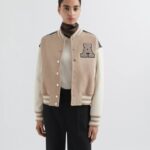 Eføy Varsity Jakke Blek Beige Svart Axel Arigato