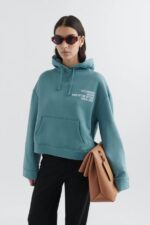 Kur Cropped Hettegenser Brittany Blue Axel Arigato - Bilde 4