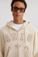 Legend Hettegenser Med Glidelås Blek Beige Axel Arigato - Bilde 3