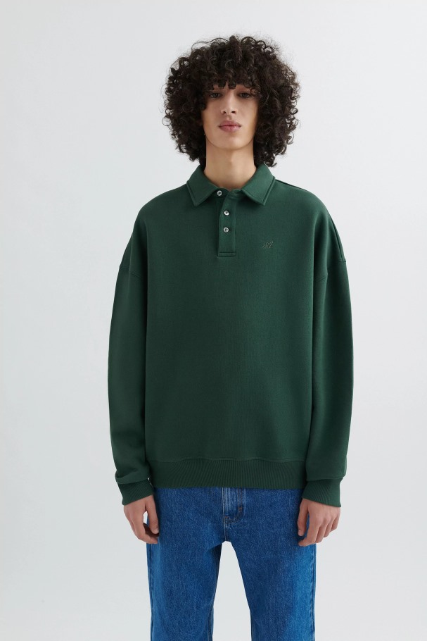 signatur_polo_genser_axel_arigato_morkegronn.jpg Signatur Polo Genser Axel Arigato Mørkegrønn - Bilde 1