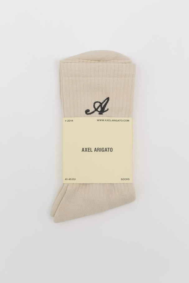 signatur_sokker_blek_beige_axel_arigato.jpg Signatur Sokker Blek Beige Axel Arigato - Bilde 1