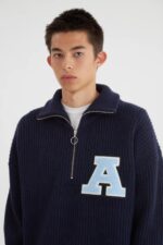 Team Halfzip Genser Marineblå Axel Arigato - Bilde 3