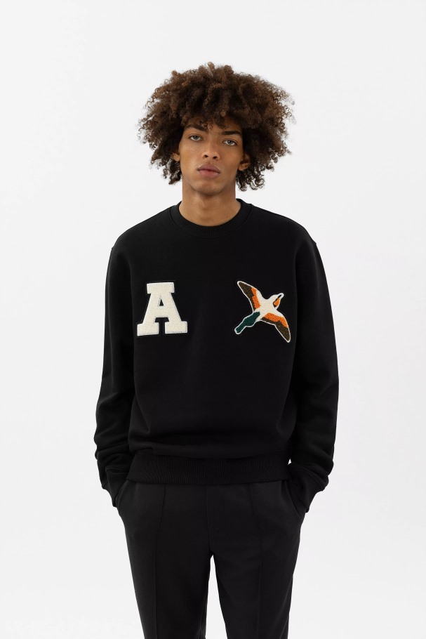 varsity_bee_bird_sweatshirt_axel_arigato_svart.jpg Varsity Bee Bird Sweatshirt Axel Arigato Svart - Bilde 1