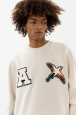 Varsity Bee Bird Sweatshirt Blek Beige Axel Arigato - Bilde 4